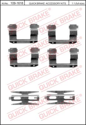 109-1618 QUICK BRAKE Комплектующие, колодки дискового тормоза