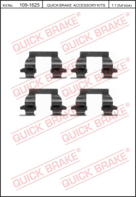Комплектующие колодок дискового тормоза QUICK BRAKE 109-1625