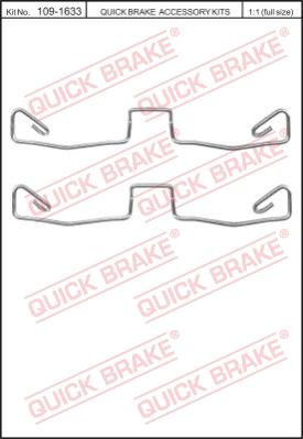 109-1633 QUICK BRAKE Комплектующие, колодки дискового тормоза