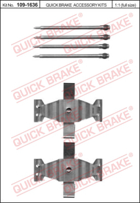 109-1636 QUICK BRAKE Комплектующие, колодки дискового тормоза