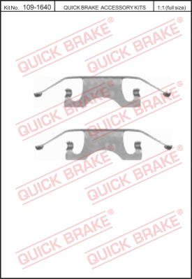 Комплектующие колодок дискового тормоза QUICK BRAKE 109-1640