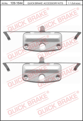 109-1644 QUICK BRAKE Комплектующие, колодки дискового тормоза