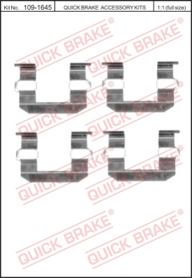 Комплектующие колодок дискового тормоза QUICK BRAKE 109-1645