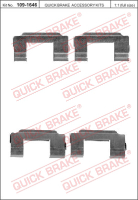 Комплектующие колодок дискового тормоза QUICK BRAKE 109-1646