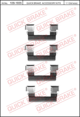 Комплектующие колодок дискового тормоза QUICK BRAKE 109-1655