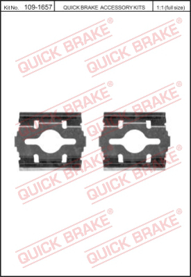 109-1657 QUICK BRAKE Комплектующие, колодки дискового тормоза