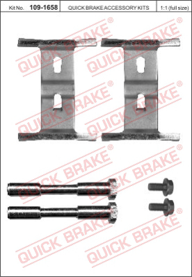 109-1658 QUICK BRAKE Комплектующие, колодки дискового тормоза