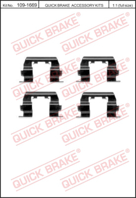 109-1669 QUICK BRAKE Комплектующие, колодки дискового тормоза