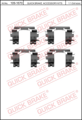 Комплектующие колодок дискового тормоза QUICK BRAKE 109-1670
