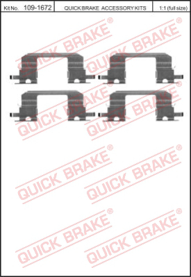 Комплектующие колодок дискового тормоза QUICK BRAKE 109-1672