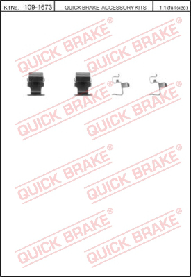 109-1673 QUICK BRAKE Комплектующие, колодки дискового тормоза