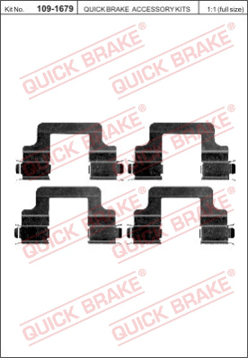 Комплектующие колодок дискового тормоза QUICK BRAKE 109-1679