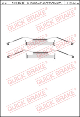 109-1680 QUICK BRAKE Комплектующие, колодки дискового тормоза