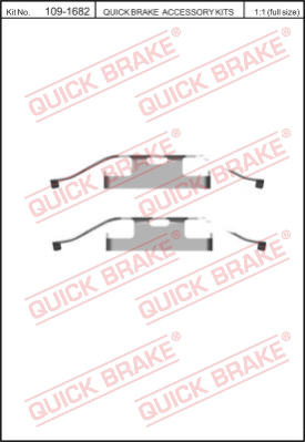 109-1682 QUICK BRAKE Комплектующие, колодки дискового тормоза