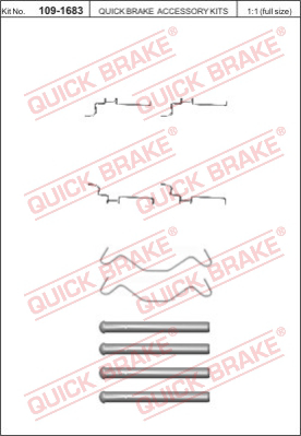 109-1683 QUICK BRAKE Комплектующие, колодки дискового тормоза