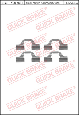 109-1684 QUICK BRAKE Комплектующие, колодки дискового тормоза