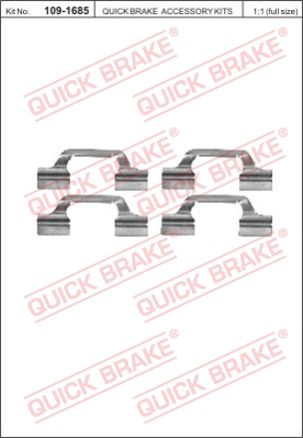 109-1685 QUICK BRAKE Комплектующие, колодки дискового тормоза