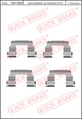 Комплектующие колодок дискового тормоза QUICK BRAKE 109-1689