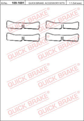 Комплектующие колодок дискового тормоза QUICK BRAKE 109-1691