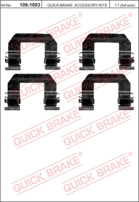 Комплектующие колодок дискового тормоза QUICK BRAKE 109-1693