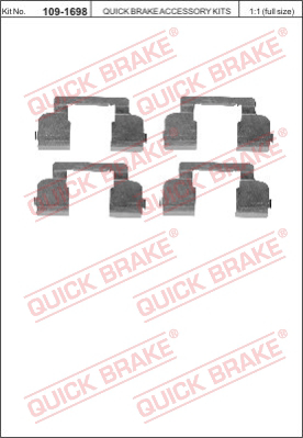 109-1698 QUICK BRAKE Комплектующие, колодки дискового тормоза