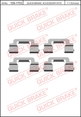 Комплектующие колодок дискового тормоза QUICK BRAKE 109-1703