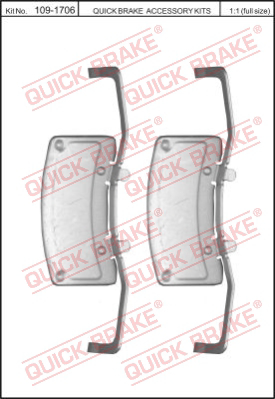 Комплектующие колодок дискового тормоза QUICK BRAKE 109-1706