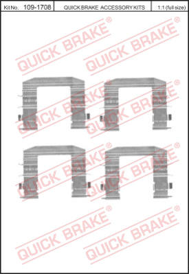 109-1708 QUICK BRAKE Комплектующие, колодки дискового тормоза