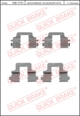 109-1731 QUICK BRAKE Комплектующие, колодки дискового тормоза