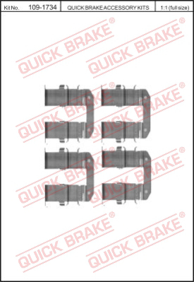 109-1734 QUICK BRAKE Комплектующие, колодки дискового тормоза