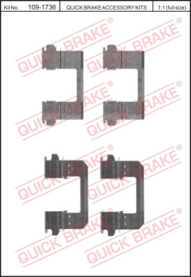 109-1736 QUICK BRAKE Комплектующие, колодки дискового тормоза