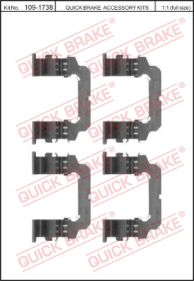 Комплектующие колодок дискового тормоза QUICK BRAKE 109-1738