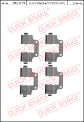 109-1739 QUICK BRAKE Комплектующие, колодки дискового тормоза