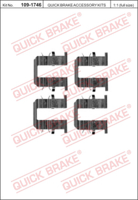 Комплектующие колодок дискового тормоза QUICK BRAKE 109-1746