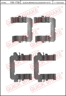 Комплектующие колодок дискового тормоза QUICK BRAKE 109-1756