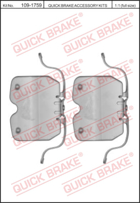 Комплектующие колодок дискового тормоза QUICK BRAKE 109-1759