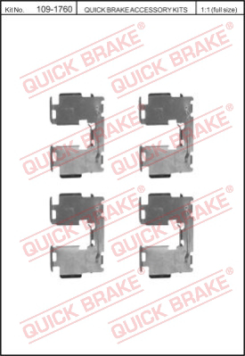 Комплектующие колодок дискового тормоза QUICK BRAKE 109-1760