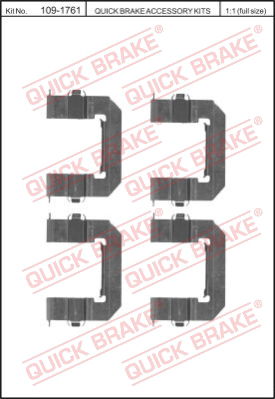 109-1761 QUICK BRAKE Комплектующие, колодки дискового тормоза