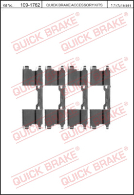 109-1762 QUICK BRAKE Комплектующие, колодки дискового тормоза