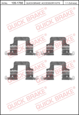 109-1766 QUICK BRAKE Комплектующие, колодки дискового тормоза