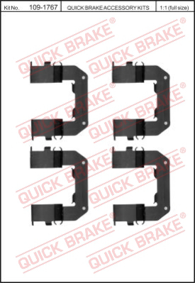 Комплектующие колодок дискового тормоза QUICK BRAKE 109-1767