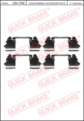 Комплектующие колодок дискового тормоза QUICK BRAKE 109-1768
