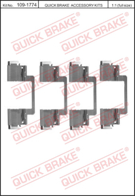Комплектующие колодок дискового тормоза QUICK BRAKE 109-1774