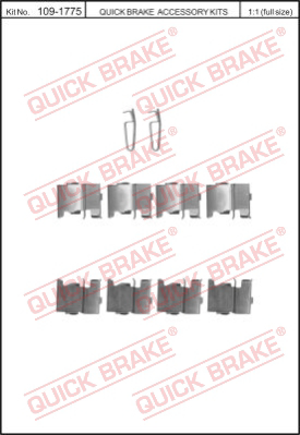 109-1775 QUICK BRAKE Комплектующие, колодки дискового тормоза