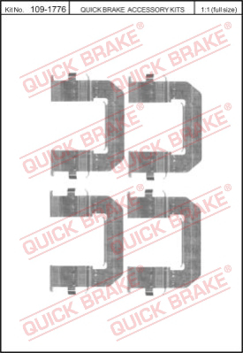 Комплектующие, колодки дискового тормоза QUICK BRAKE 109-1776