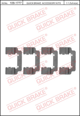 Комплектующие колодок дискового тормоза QUICK BRAKE 109-1777