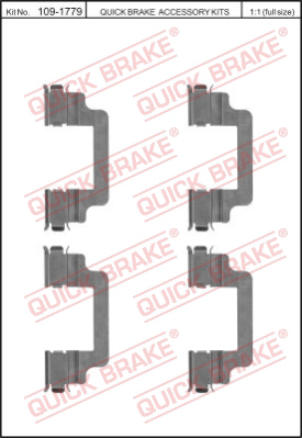 Комплектующие колодок дискового тормоза QUICK BRAKE 109-1779
