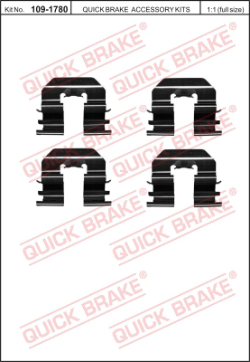 Комплектующие колодок дискового тормоза QUICK BRAKE 109-1780