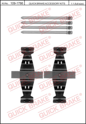 109-1786 QUICK BRAKE Комплектующие, колодки дискового тормоза