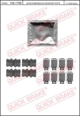 Комплектующие колодок дискового тормоза QUICK BRAKE 109-1788